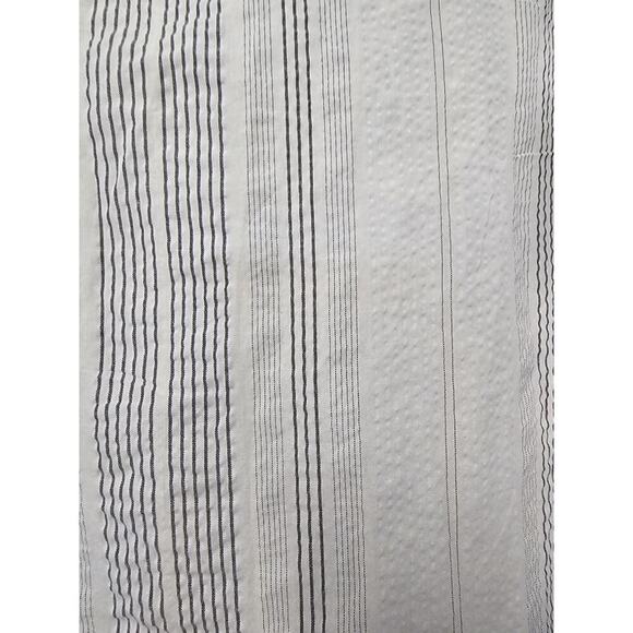 NWT Zara V Neck High Waisted Dress Striped Bow Cream Black Size Med Lightweight - Picture 10 of 11